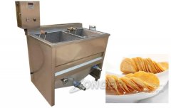 Double Tanks Commercial Coated Peanut Fryer Machine