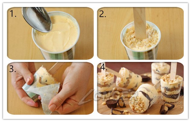 Layered Peanut Butter Brittle Ice Cream Pops Layered Peanut Butter Brittle Ice Cream Pops